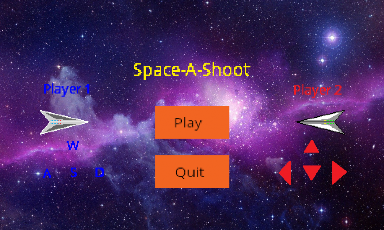 Space-A-Shoot's Main Menu